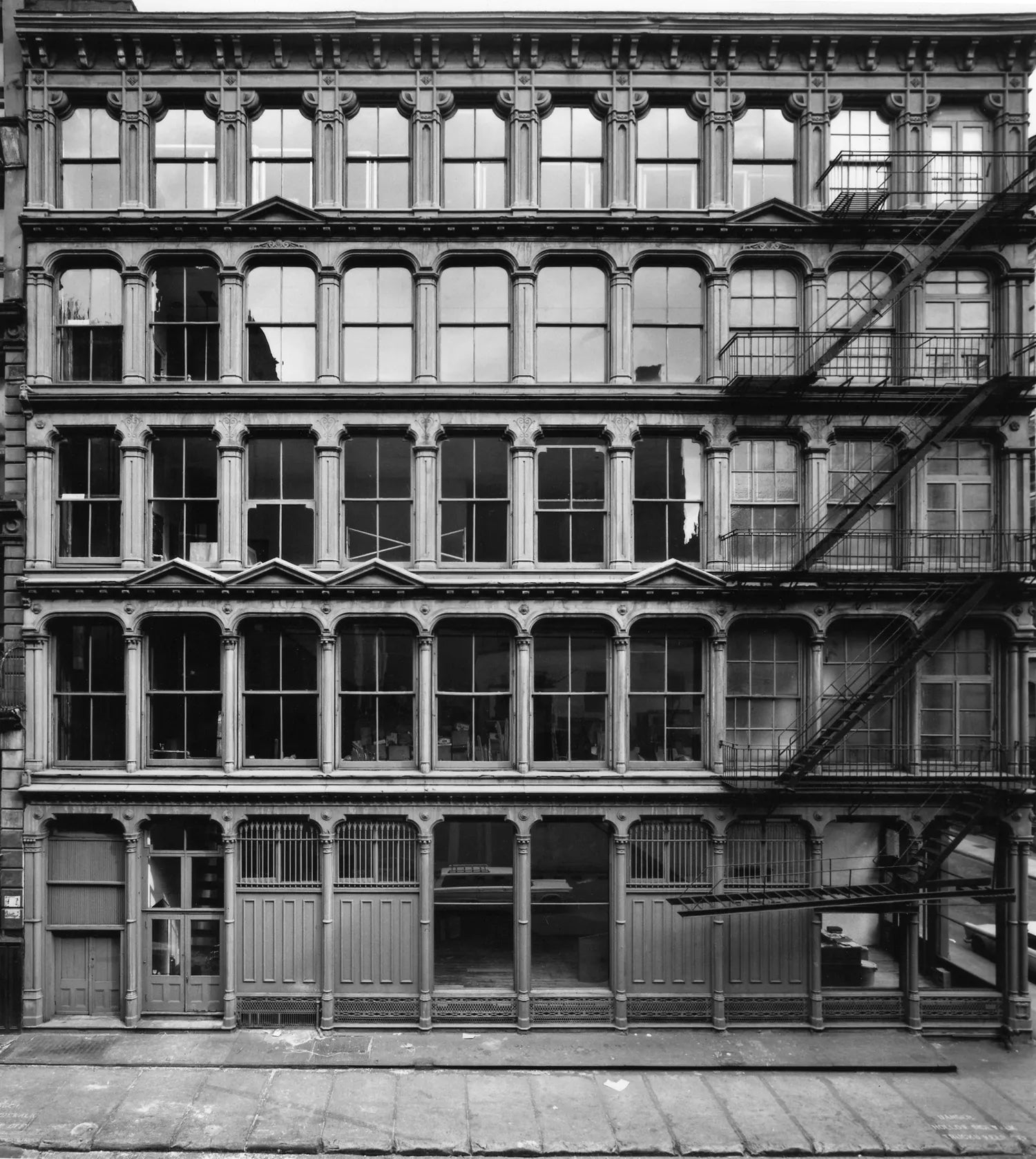 Cast-iron building facade on Spring Street, New York