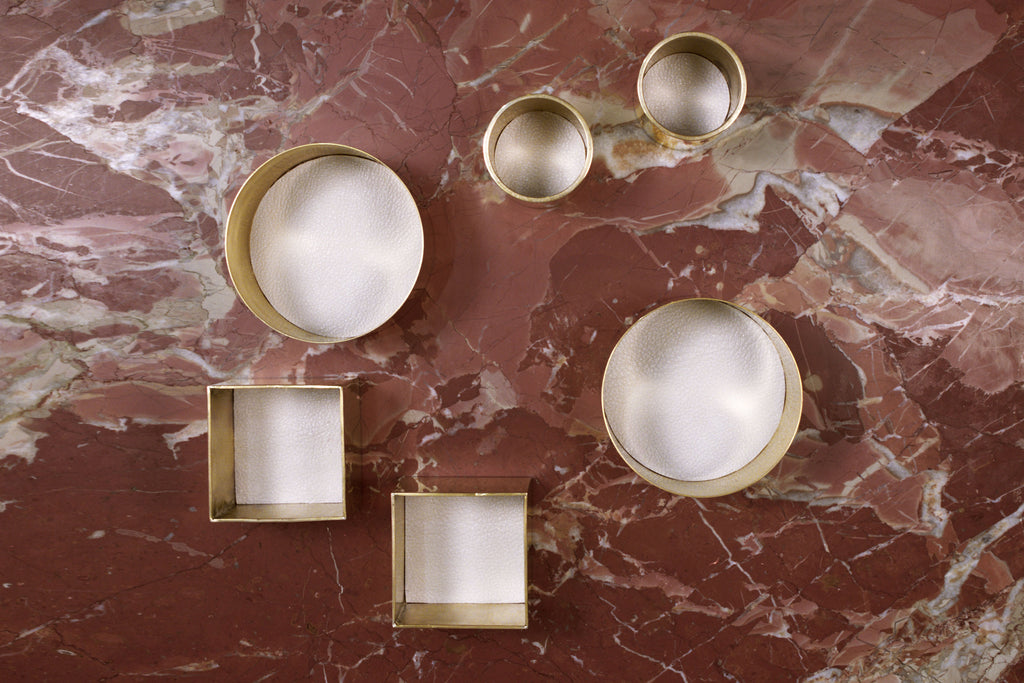 Nanette Hourglass Brass Boxes