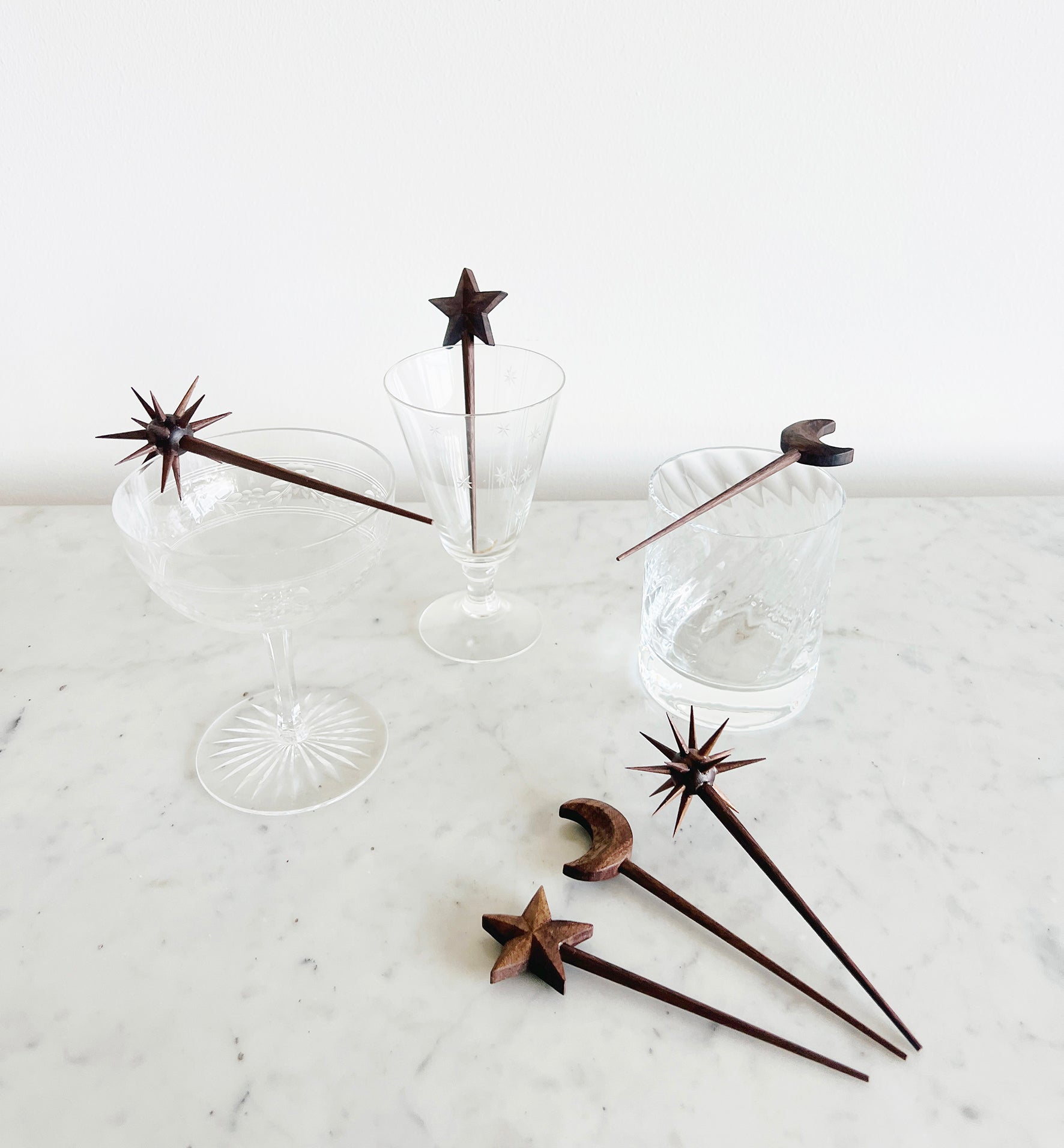 Eisa Walnut Cocktail Sticks