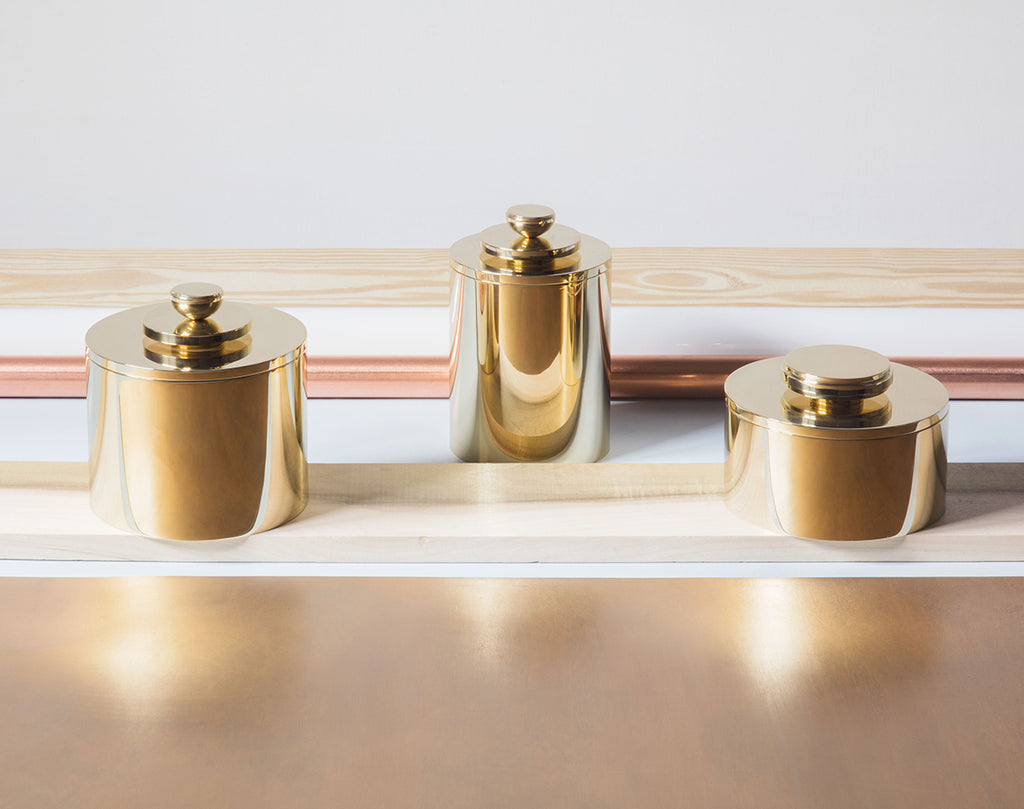 Nanette Disc Brass Boxes